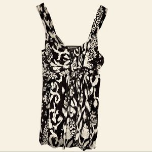 INC Concepts Black & Tan Sleeveless Top-Size S-EUC